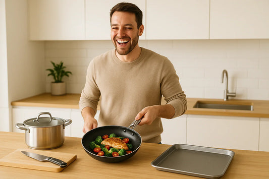 dad cooking in the kitchen
